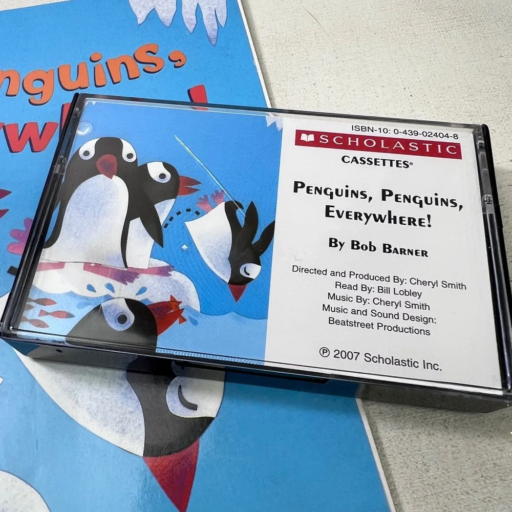 Scholastic Penguins Penguins Everywhere Book and Cassette Tape Set Bob Barner